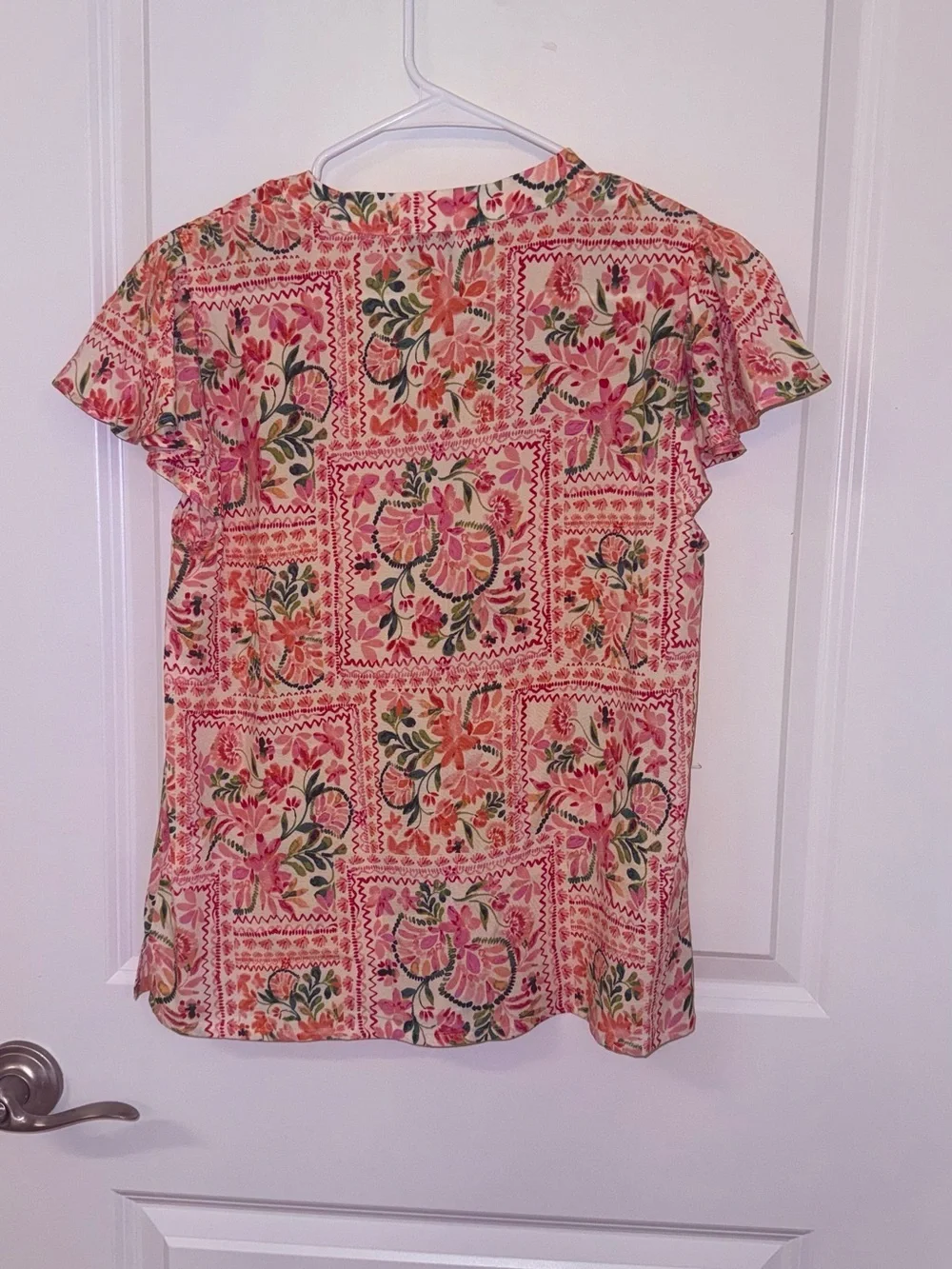 Cecce Pink Floral Strapless Peplum Top XS Cottagecore - Picture 8 of 8